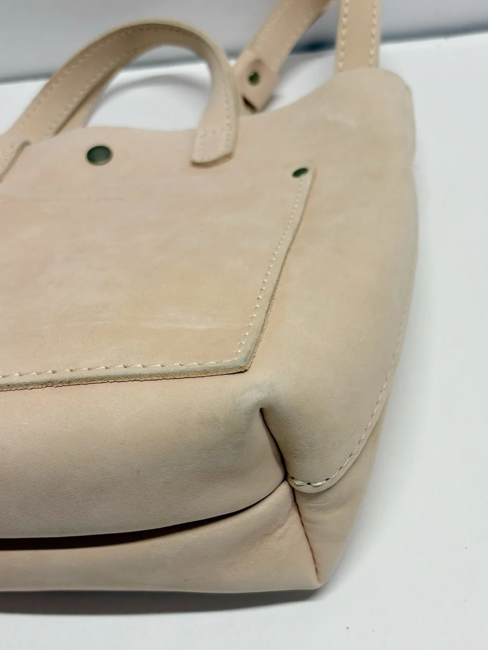 Portland Leather Blush Pink Structured Tote
